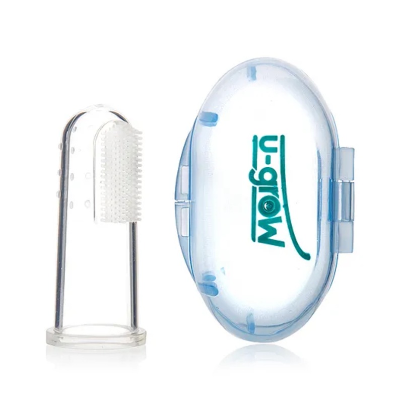 U grow Silicone Finger Toothbrush White - 5.5 cm