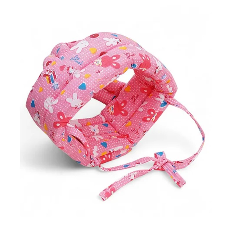 VOIDROP Baby Safety Cotton Helmet Toddler Head Protection Head Cushion Breathable Helmet - Bunny Print (Pink)