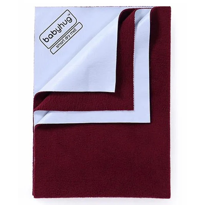 Babyhug Smart Dry Bed Protector Sheet Small - Maroon