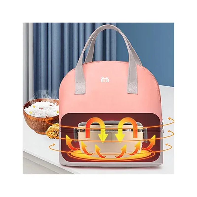 Babymoon Milk Preservation Baby Moms Mothers Diaper Bag Portable Travel Insulated Milk Bottle Container Storage Cooler Bag - Peach&Grey