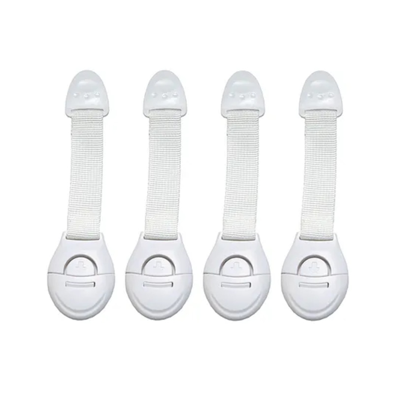 BabySafeHouse Cabinet Latch Lock Pack of 4 - White
