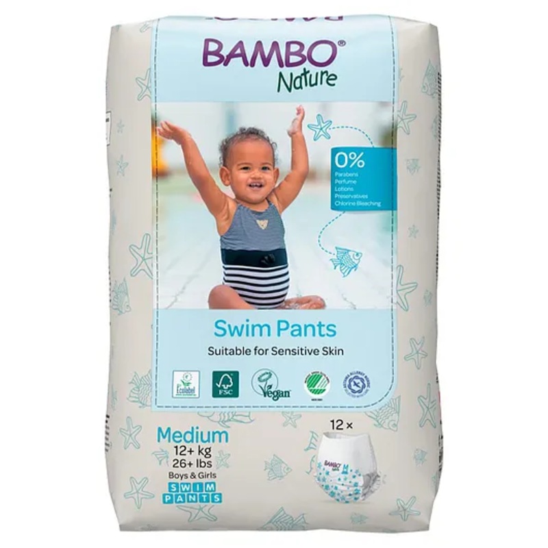 Bambo Nature Disposable Swim Diaper Pants Medium (12+ kg)