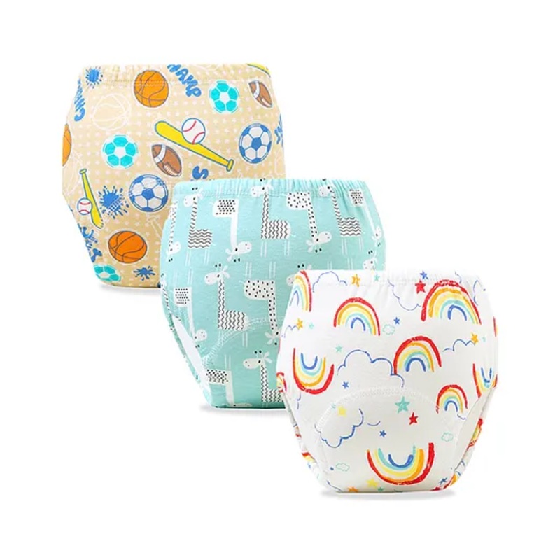 Bembika Babies Cotton Potty Training Pants Printed Design Pack 3 M Size - Multicolor