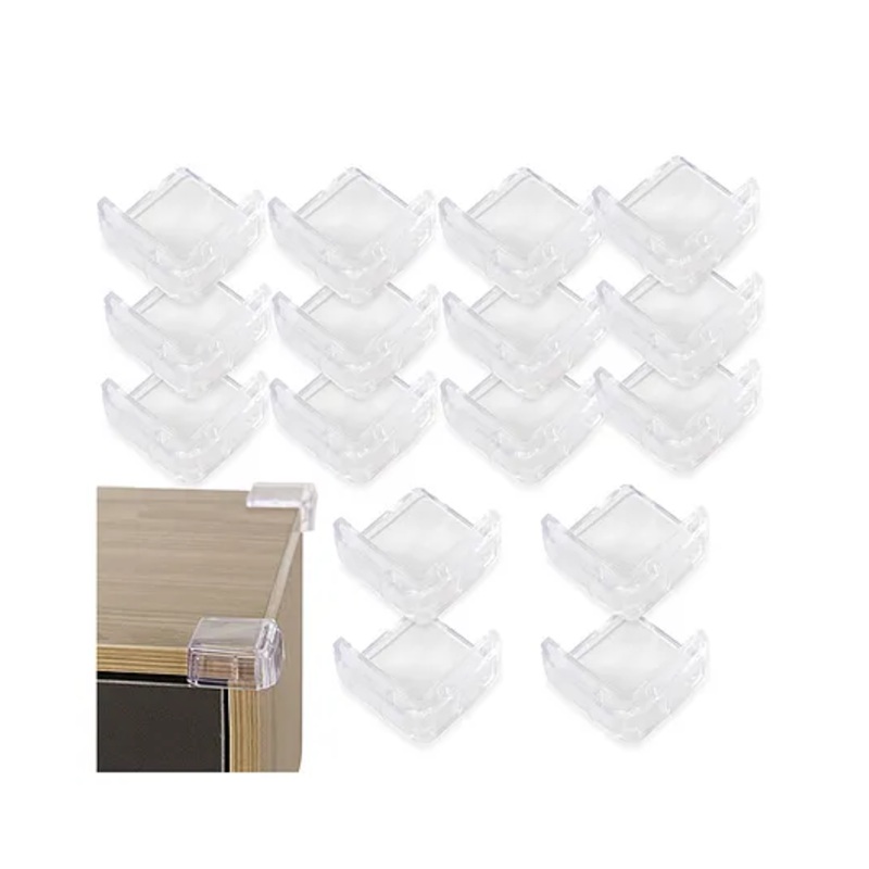 Bembika L Shaped Baby Safety Corner Protector Pack of 16 - White