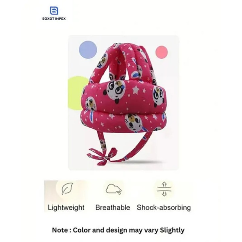 BOXOT IMPEX Adjustable Cushioned Baby Safety Helmet (color may vary)H-15