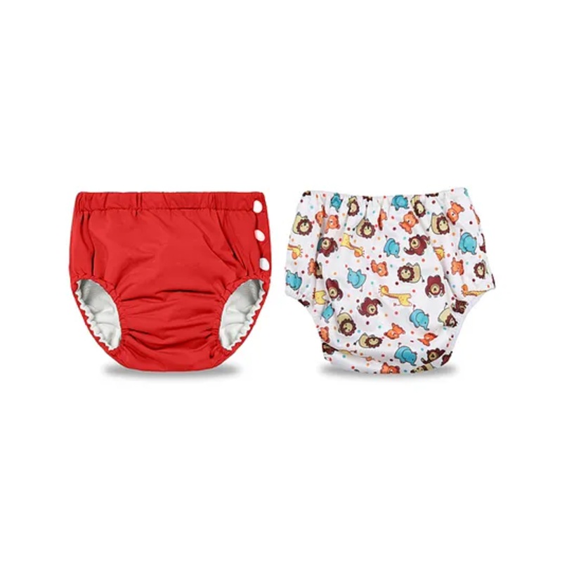 Chinmay Kids Reusable Swimwear Diapers Pack of 2 - Red & White