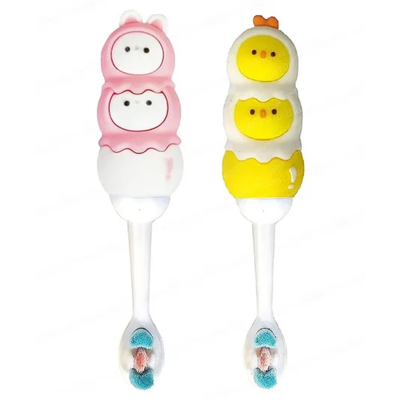 FunBlast Cute Animal Design Toothbrush for Kids (Pack of 2 - Random Color)