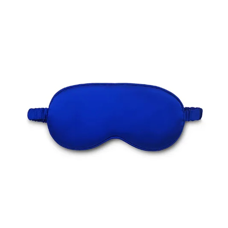 Jenna Silk Plain Sleeping Eye Mask - Blue
