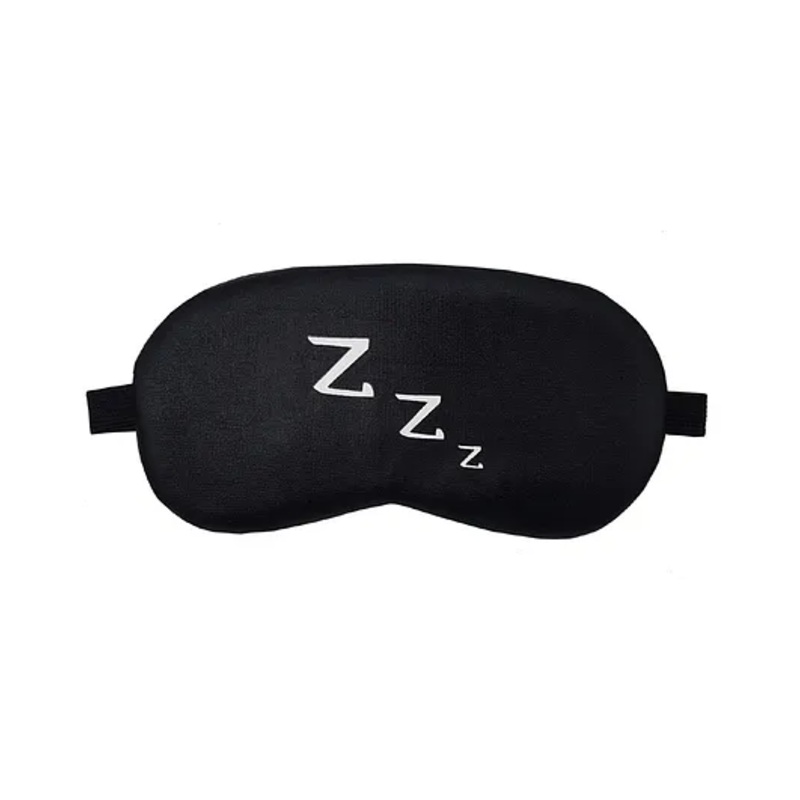 Jenna ZZZ Printed Sleeping Eye Mask - Black