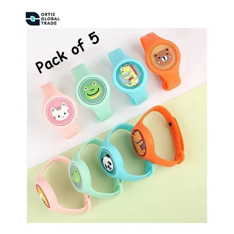 Mosquito Repellent Bands Pack of 5 (Color & Design May Vary)