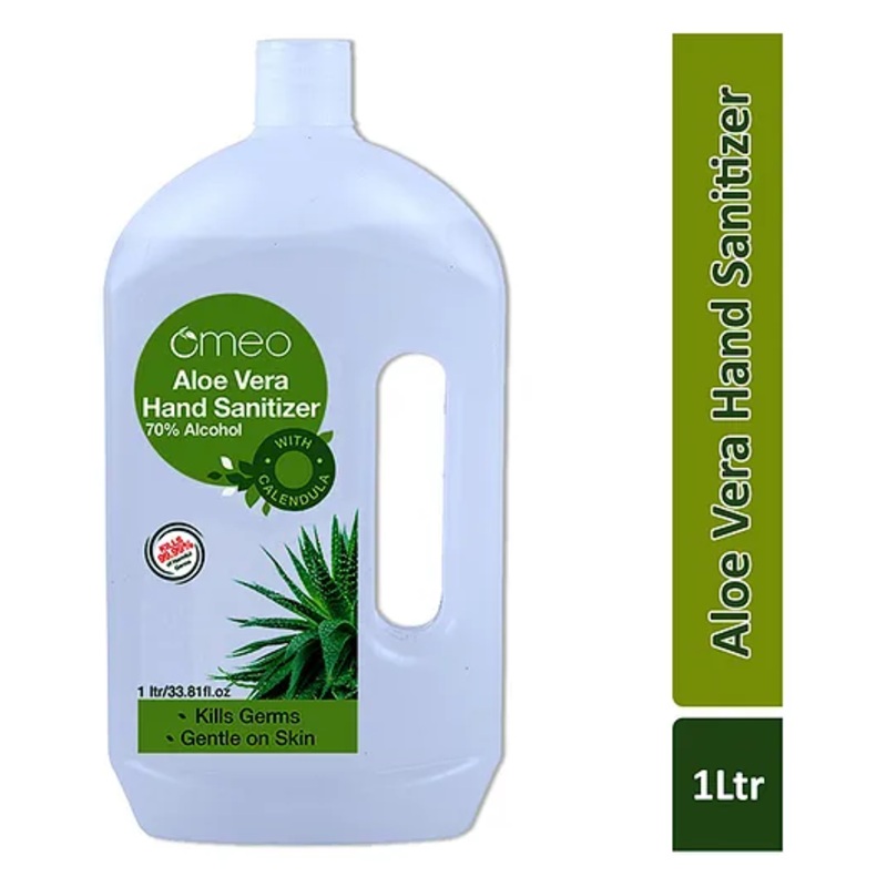 Omeo Aloe Vera hand Sanitizer Can 1 ltr
