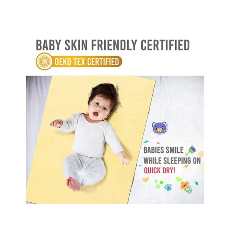 Quick Dry Bed Protector Medium - Yellow