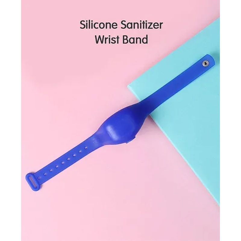 Silicone Sanitizer Wrist Band - Blue