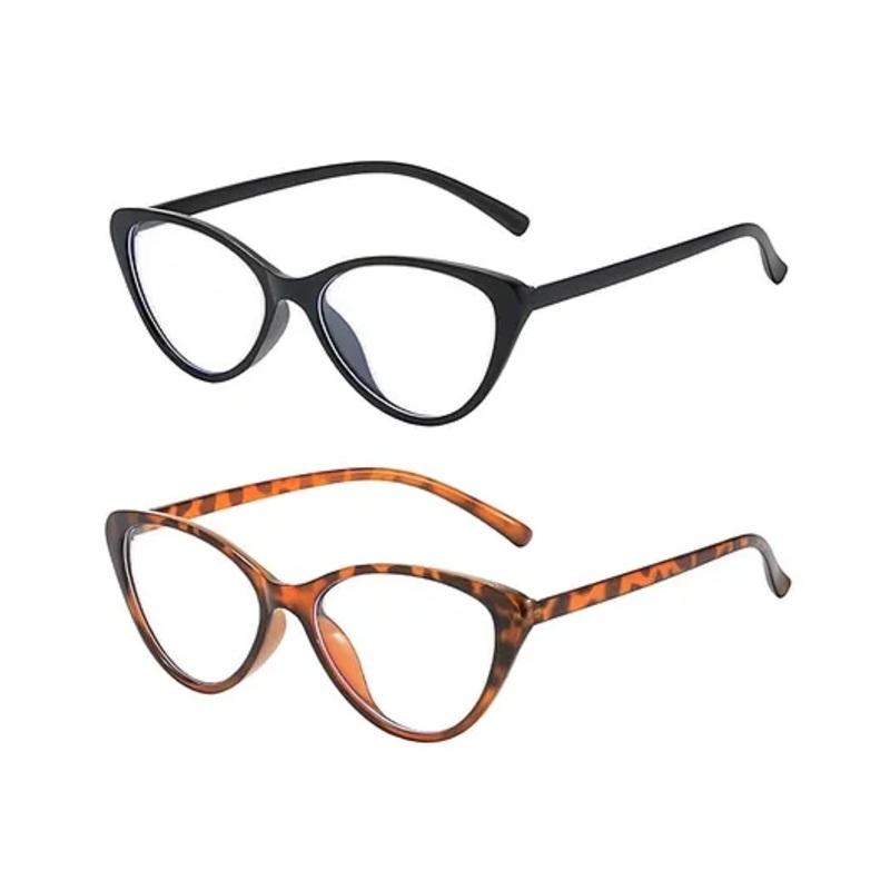 SYGA Pack of 2 Stylish and Protective The Perfect Way To Keep Your Eyes Safe Glasses Suitable for Women (Black & Brown)