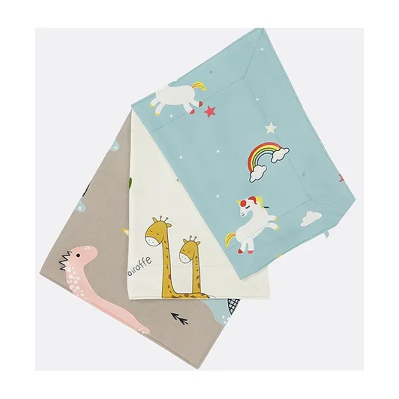 Zikku Diaper Changing Mats Bed Protector Safari Print ( Pack of 3 )