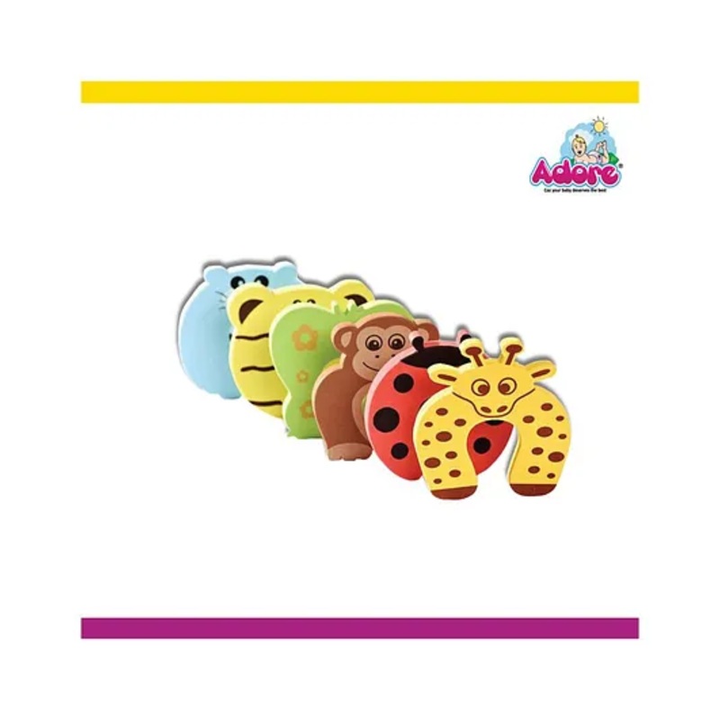 Adore Finger Pinch Guard Animal Print Multicolor - 6 Pieces