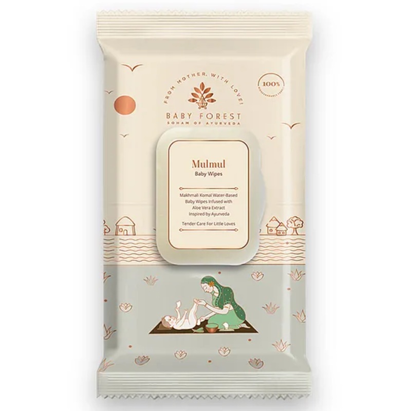 BABY FOREST Mulmul Baby Wipes Ultra-soft Water based Wipes - 72 Wipes