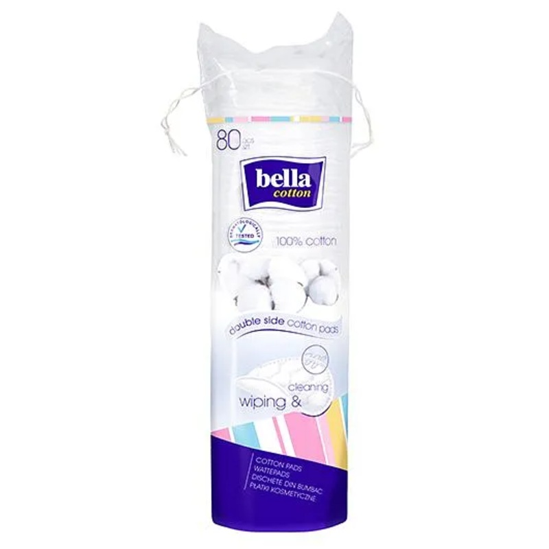 Bella Double Side Cotton Pads - 80 Pieces
