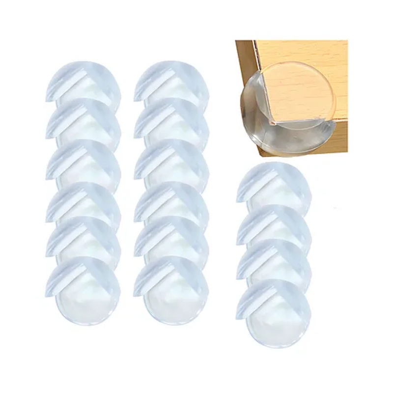 Bembika Baby Safety Corner Protector Edge & Corner Guards Round Curved 16 Pieces - White