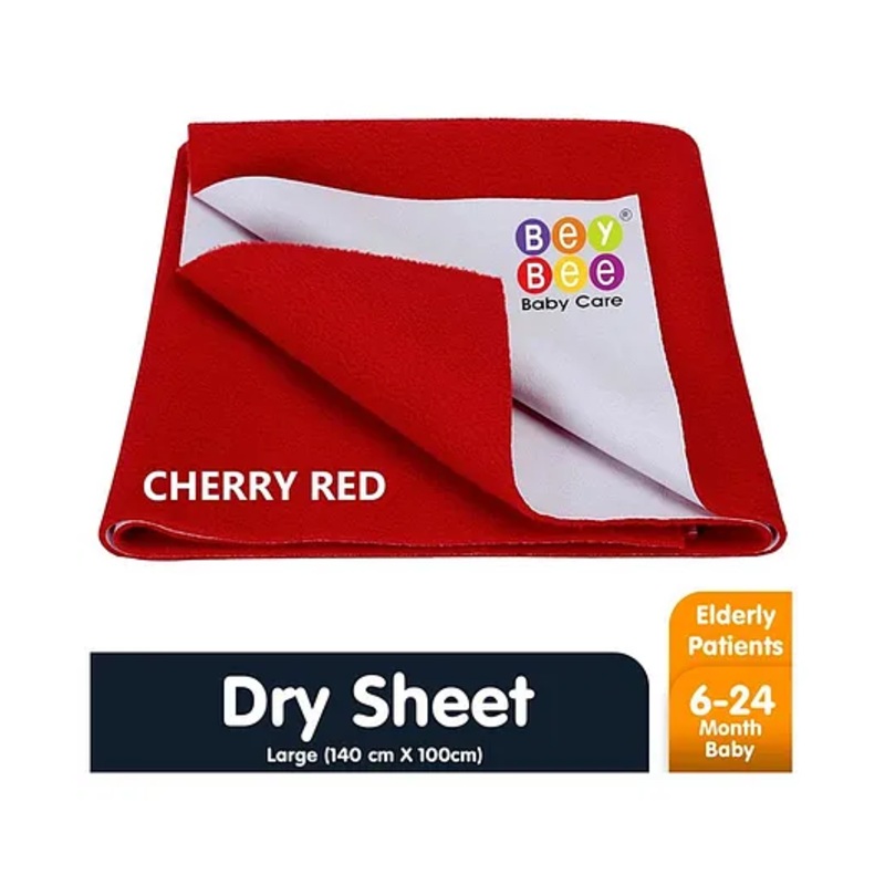 Bey Bee Waterproof Bed Protector Dry Sheet Large - Red