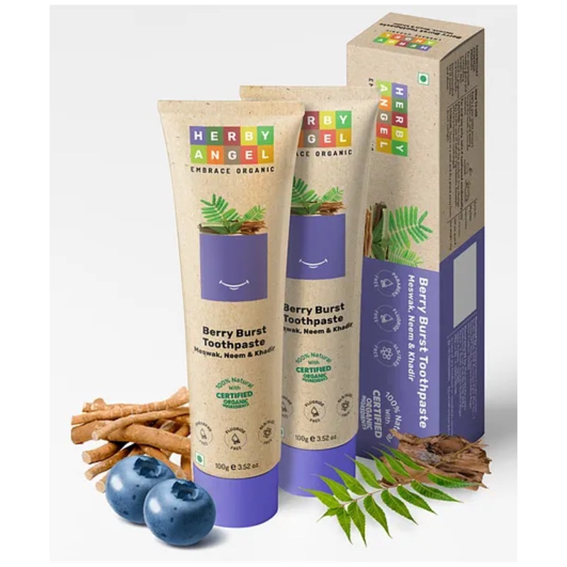 Herby Angel Baby Toothpaste - Berry Burst 100g (Pack of 2)