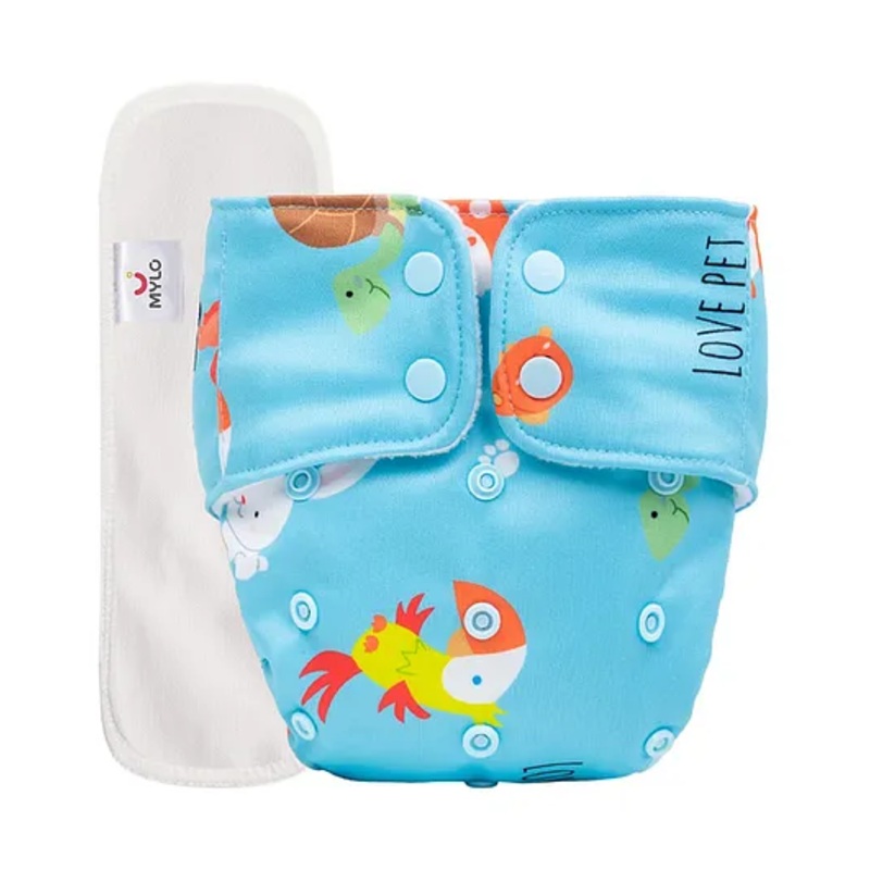 Mylo Baby Freesize Adjustable Cloth Diapers with 1 Free Insert Oeko Tex Certified - Pet Love