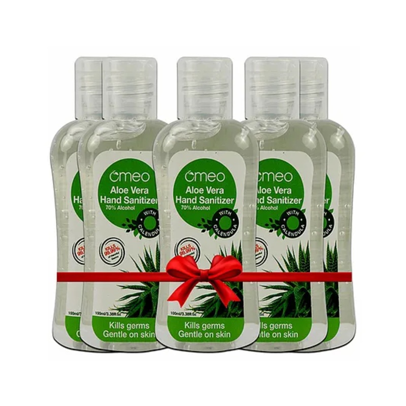 Omeo Aloe Vera Hand Sanitizer Gel - 100 ml (Pack Of 5)