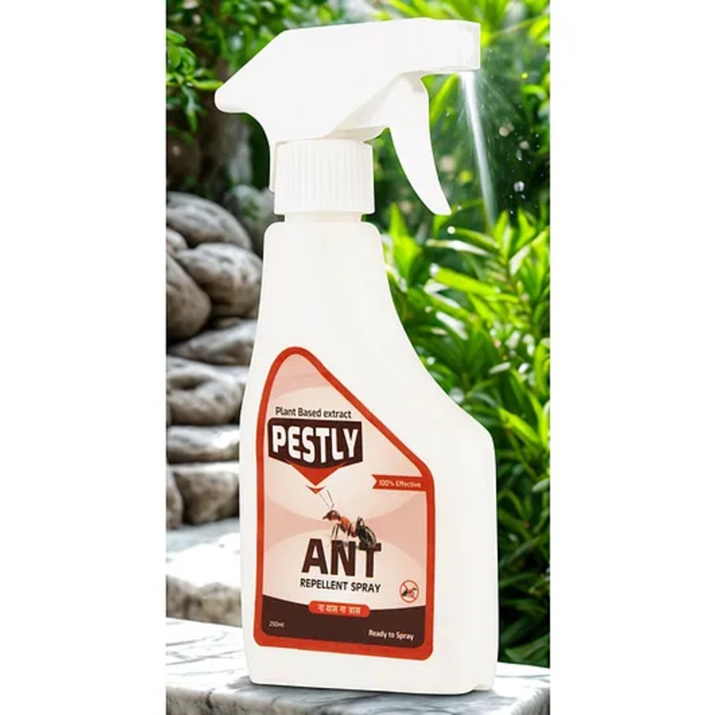 Pestly Herbal Ant Repellent Spray  250ml | Natural Ant Killer for Home & Kitchen | For Red & Black Ants | Safe for Kids & Pets | Non-Toxic & Chemical-Free | Easy to Use | Car & Indoor Use