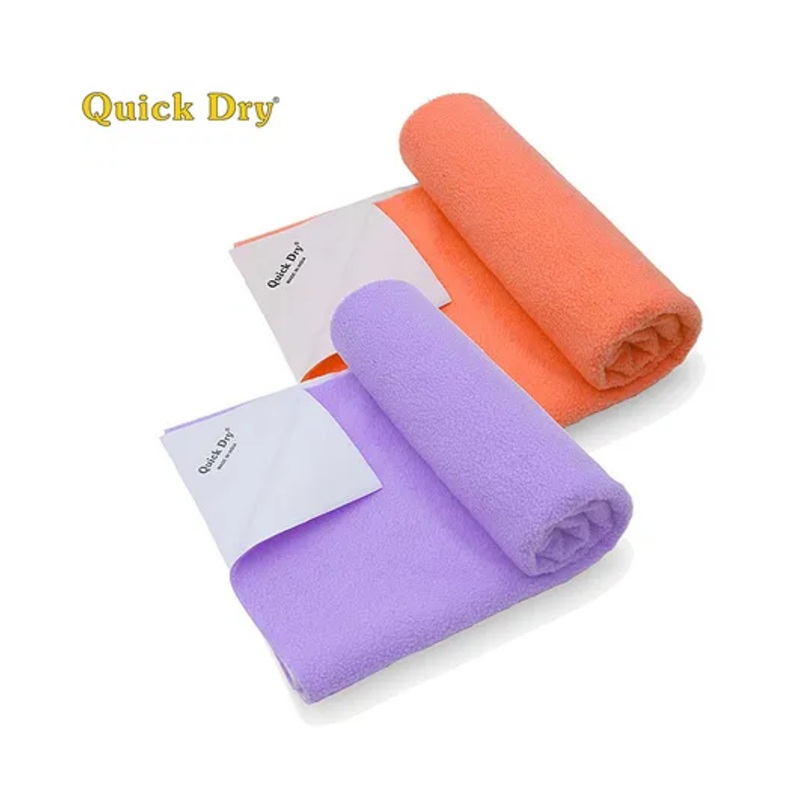 Quick Dry Small Size Baby Bed Protector Mat Pack Of 2 - Peach & Lilac