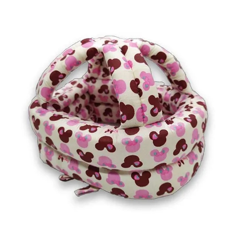 Syga Adjustable Cushioned Baby Safety Helmet Micky Mouse Print - Multicolor