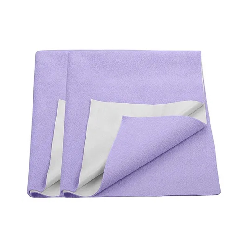 Trance Home Linen Supersoft Soft Extra Absorbent Water Proof Baby Dry Sheet for Kids- Medium Pack of 2 - Purple