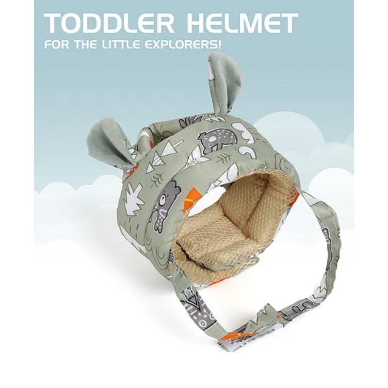 Adore REINDEER - The Adjustable Safety Head Protector Helmet with Adjustable Strap- Green