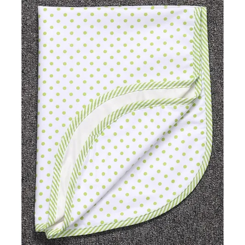 Babyhug Cotton Diaper Changing Mat Small Dots Print - Green