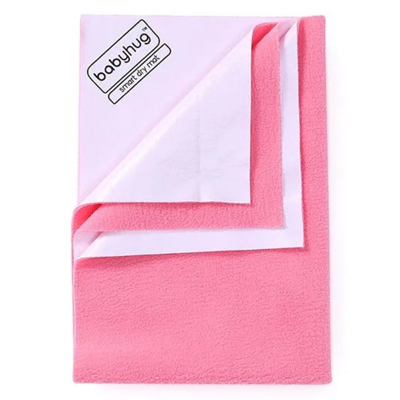 Babyhug Smart Dry Bed Protector Sheet Small - Saloman Rose
