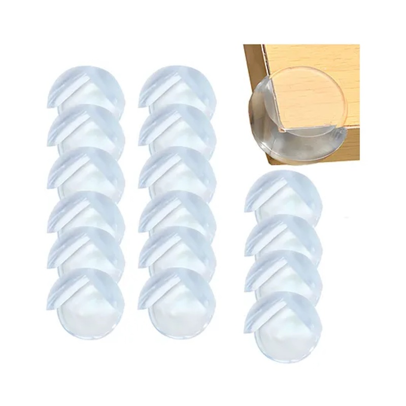 Bembika Round Shaped Baby Safety Corner Protector Pack of 16 - White