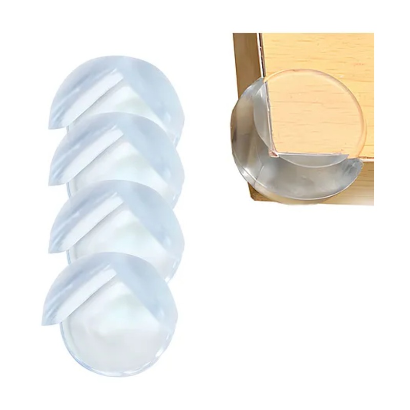 Bembika Round Shaped Baby Safety Corner Protector Pack of 4 - White