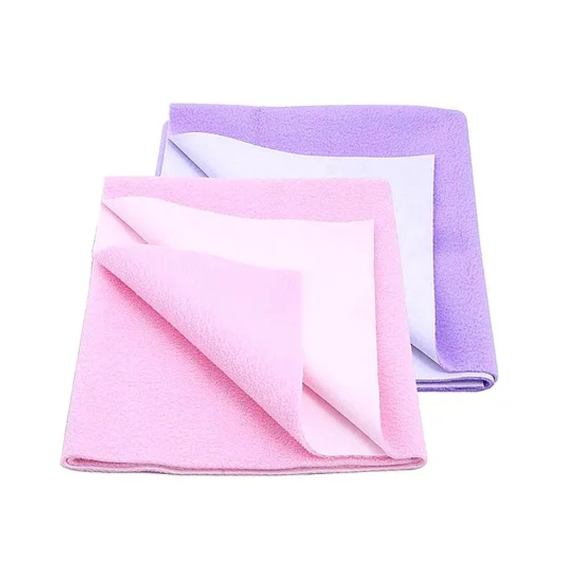 Elementary Smart Dry Waterproof Small Bed Protector Sheet Pack of 2 - Lilac & Pink