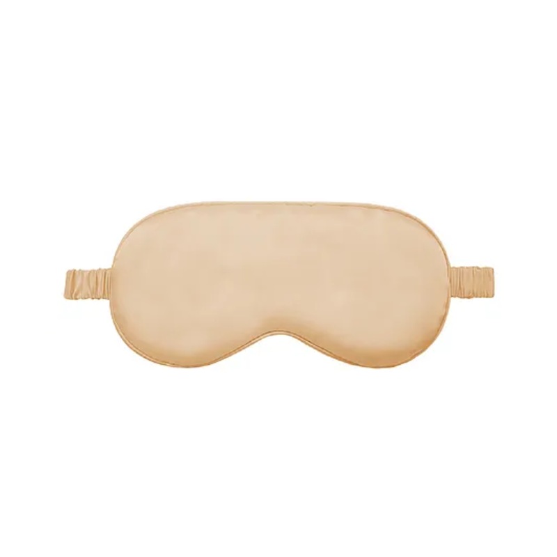 Jenna Silk Plain Sleeping Eye Mask - Beige