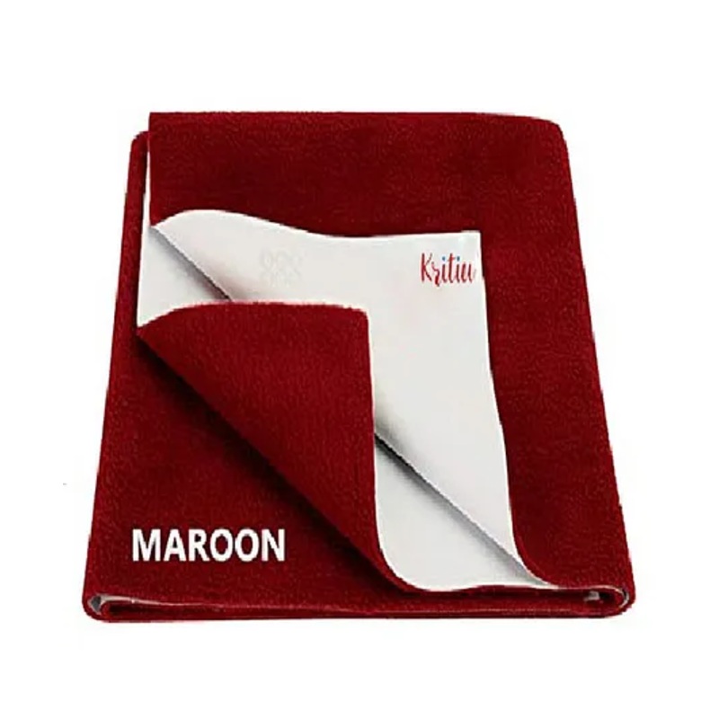 Kritiu Baby Smart Dry Bed Protector Sheet Size Small - Maroon