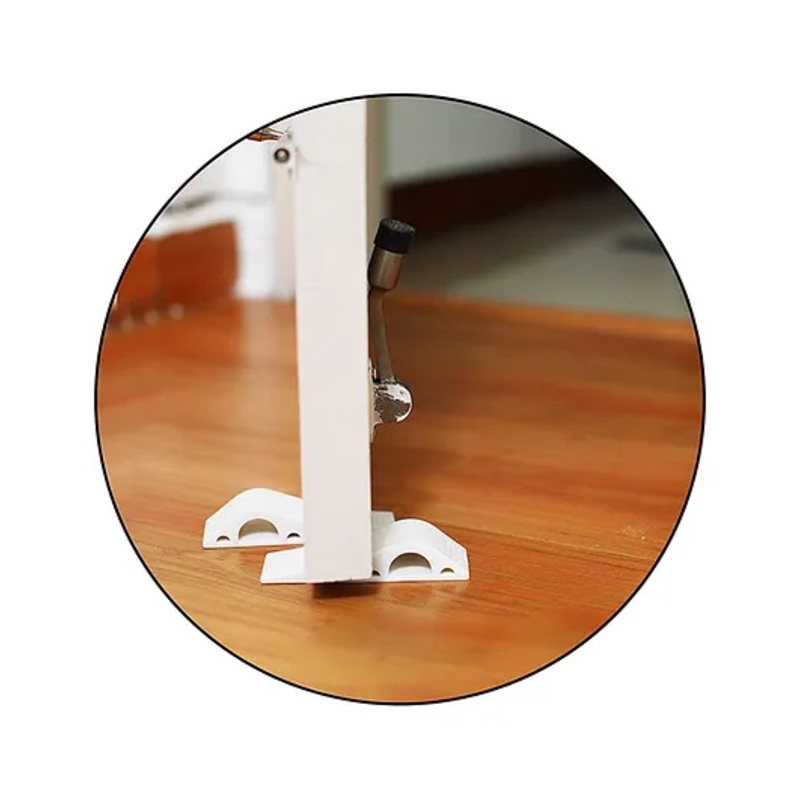 Safe-O-Kid Anti-Slip TPR Door Stopper Pack of 2 - White
