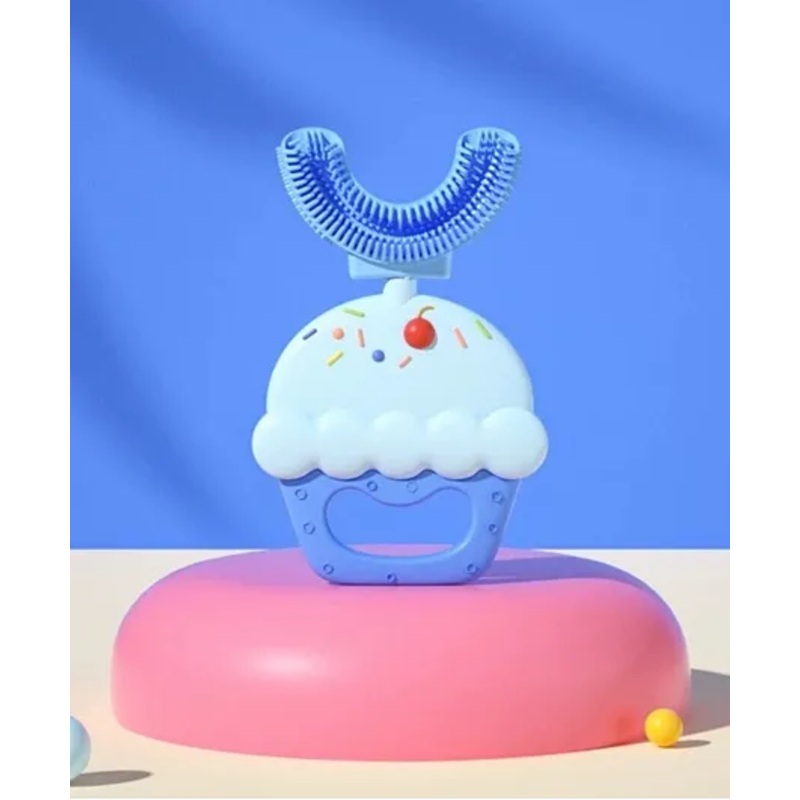 U shape Extra soft kids Toothbrush Icecream Shape-Blue