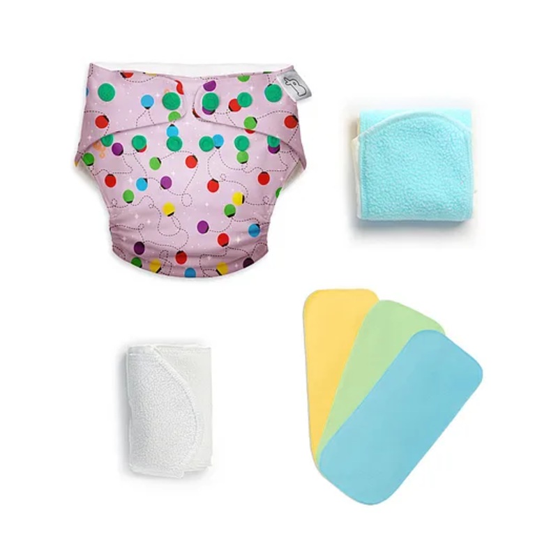 UNO Cloth Diaper  Starter Kit | Washable & Reusable (1 Cloth Diaper + 1 Insert + 1 Booster Pad with 3 Diaper Liners) - Hunny Bummy