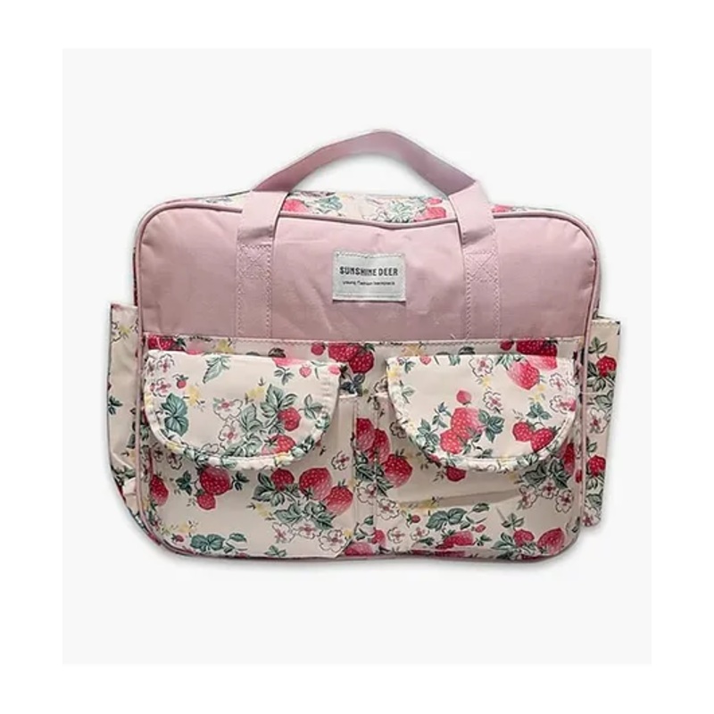 Winnies Diaper Bag Multifunctional Maternity Bag Stylish Baby Travel Bag, tote bag-Pink