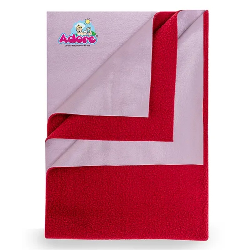 Adore Advanced Insta Dry Water Absorbent Baby Bed Protector Sheet Small - Maroon