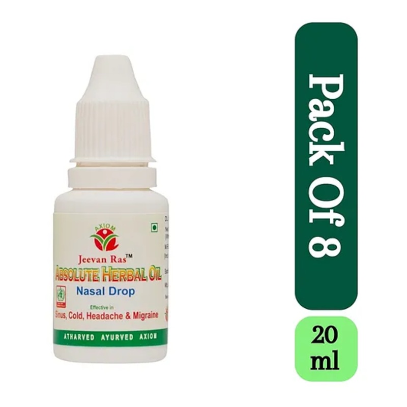 Axiom Absolute Nasal Drop Effective in Sinus, Nasal Congestion, Blocked Nose  - 20ml (Pack of 8)