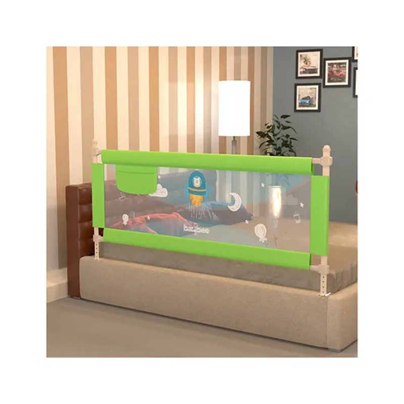 BAYBEE Baby Bed Rails Guard Barrier for Baby Kids Safety, Foldable Bed Rail Falling Protector Fence with 7 Adjustable Height (180x63 cm, (Pack of 3) Pink) - (Color & Design May Vary)