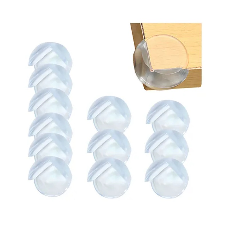 Bembika Round Shaped Baby Safety Corner Protector Pack of 12 - White