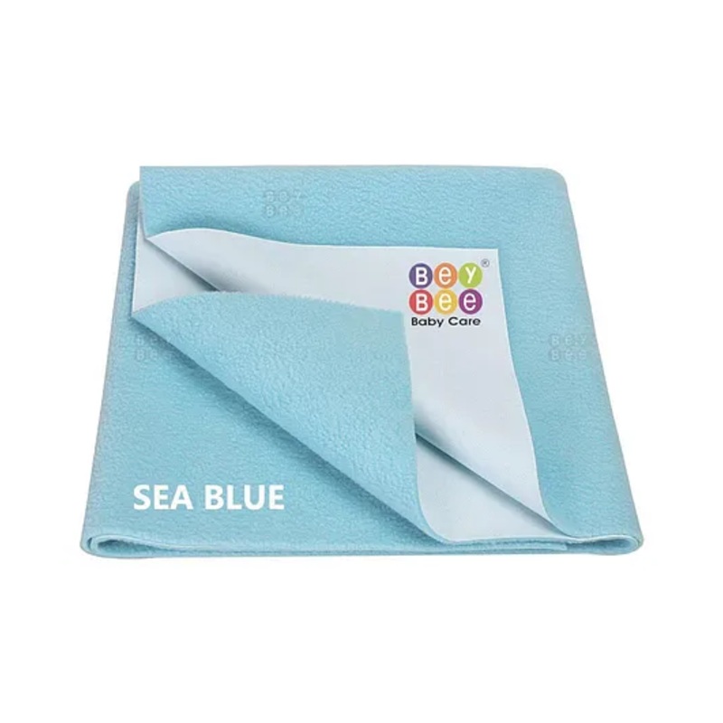 BeyBee Cotton Baby Bed Protecting Mat Extra Large - Sea Blue