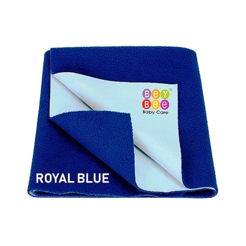 BeyBee Cotton Baby Bed Protecting Mat (Royal Blue Small)
