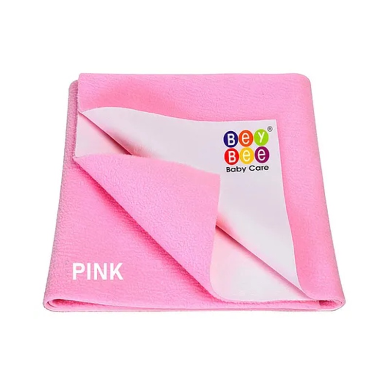 BeyBee Waterproof Bed Protector for Born Babies and Kids Small - Pink